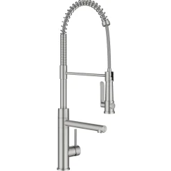 Artec Pro 2-Function Single Handle Pull Down Kitchen Faucet in Spot-Free Stainless Steel Single Hole