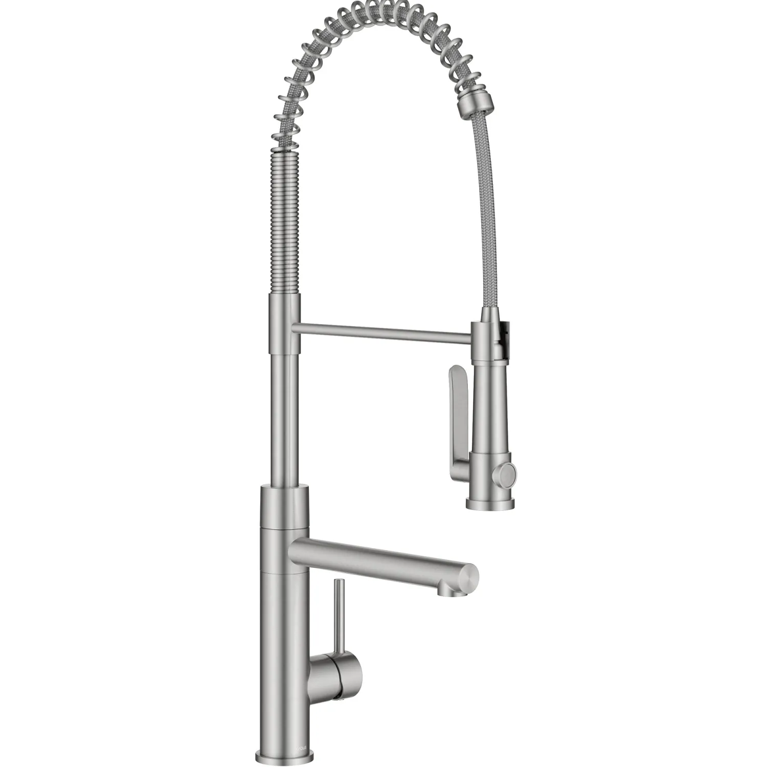 Artec Pro 2-Function Single Handle Pull Down Kitchen Faucet in Spot-Free Stainless Steel Single Hole