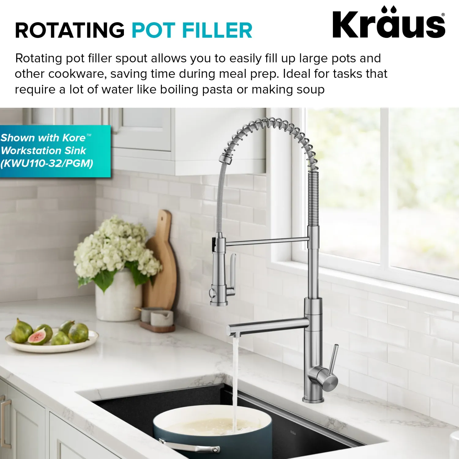 Artec Pro 2-Function Single Handle Pull Down Kitchen Faucet in Spot-Free Stainless Steel Single Hole