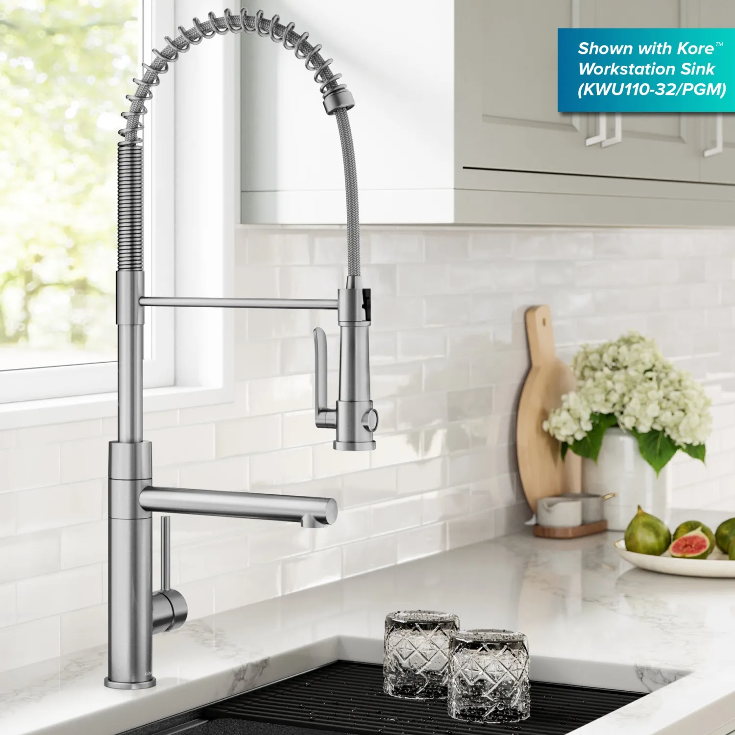 Artec Pro 2-Function Single Handle Pull Down Kitchen Faucet in Spot-Free Stainless Steel Single Hole