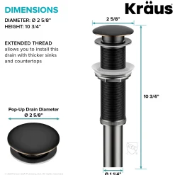 Sale Bathroom Sink Pop-Up Drain with Extended Thread Sink Drains|Overflow Bathroom Sink Drains