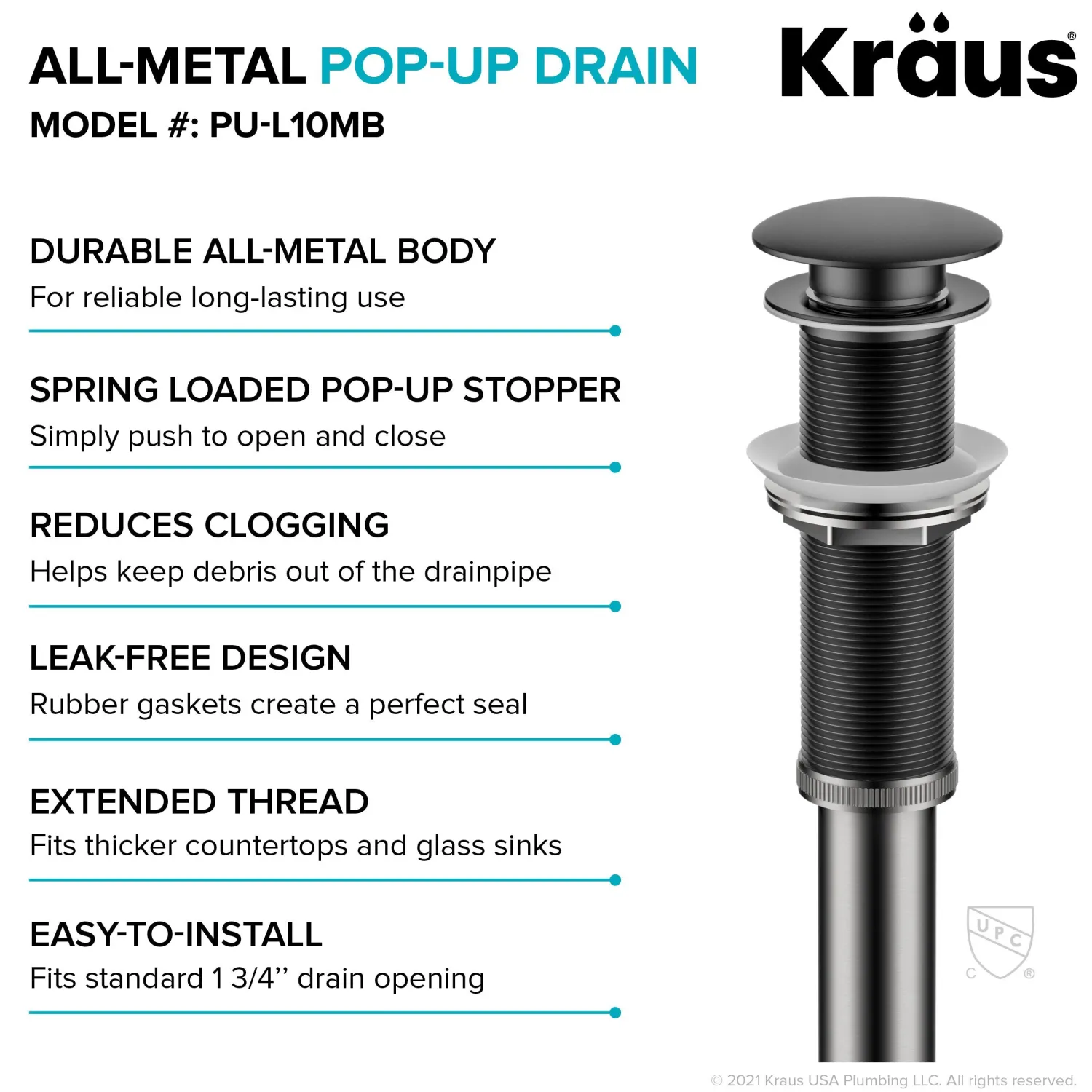 Sale Bathroom Sink Pop-Up Drain with Extended Thread Sink Drains|Overflow Bathroom Sink Drains