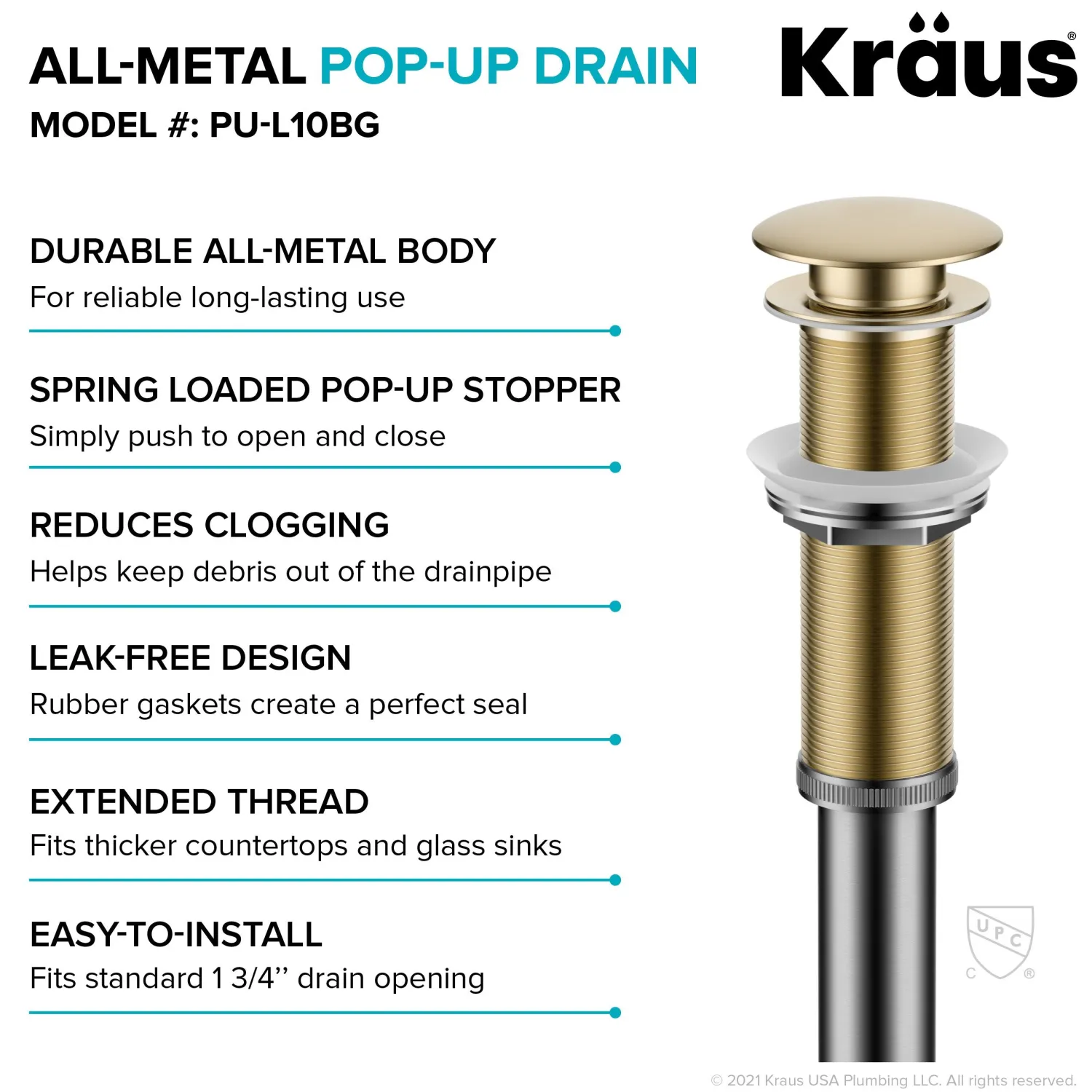 Sale Bathroom Sink Pop-Up Drain with Extended Thread Sink Drains|Overflow Bathroom Sink Drains