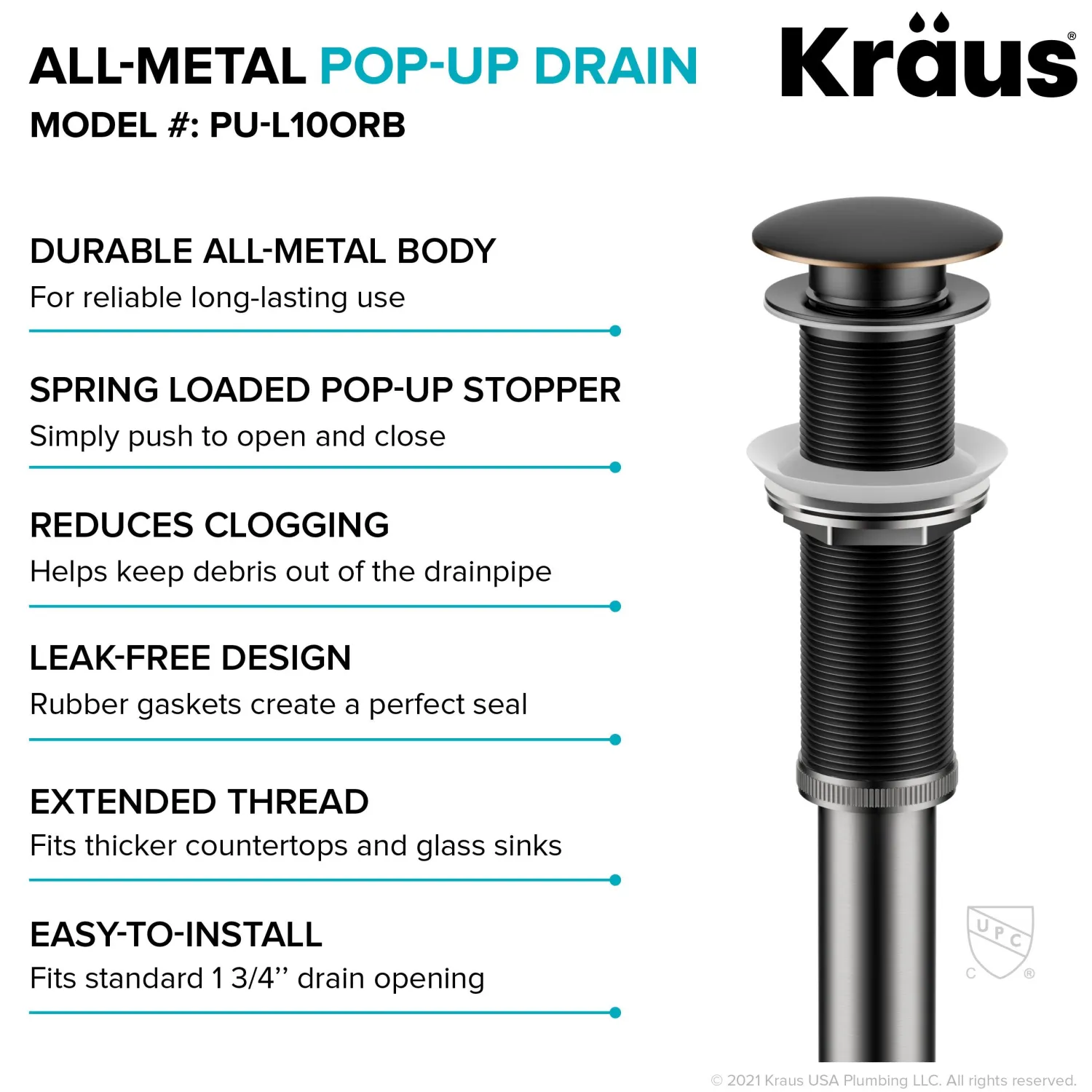 Sale Bathroom Sink Pop-Up Drain with Extended Thread Sink Drains|Overflow Bathroom Sink Drains