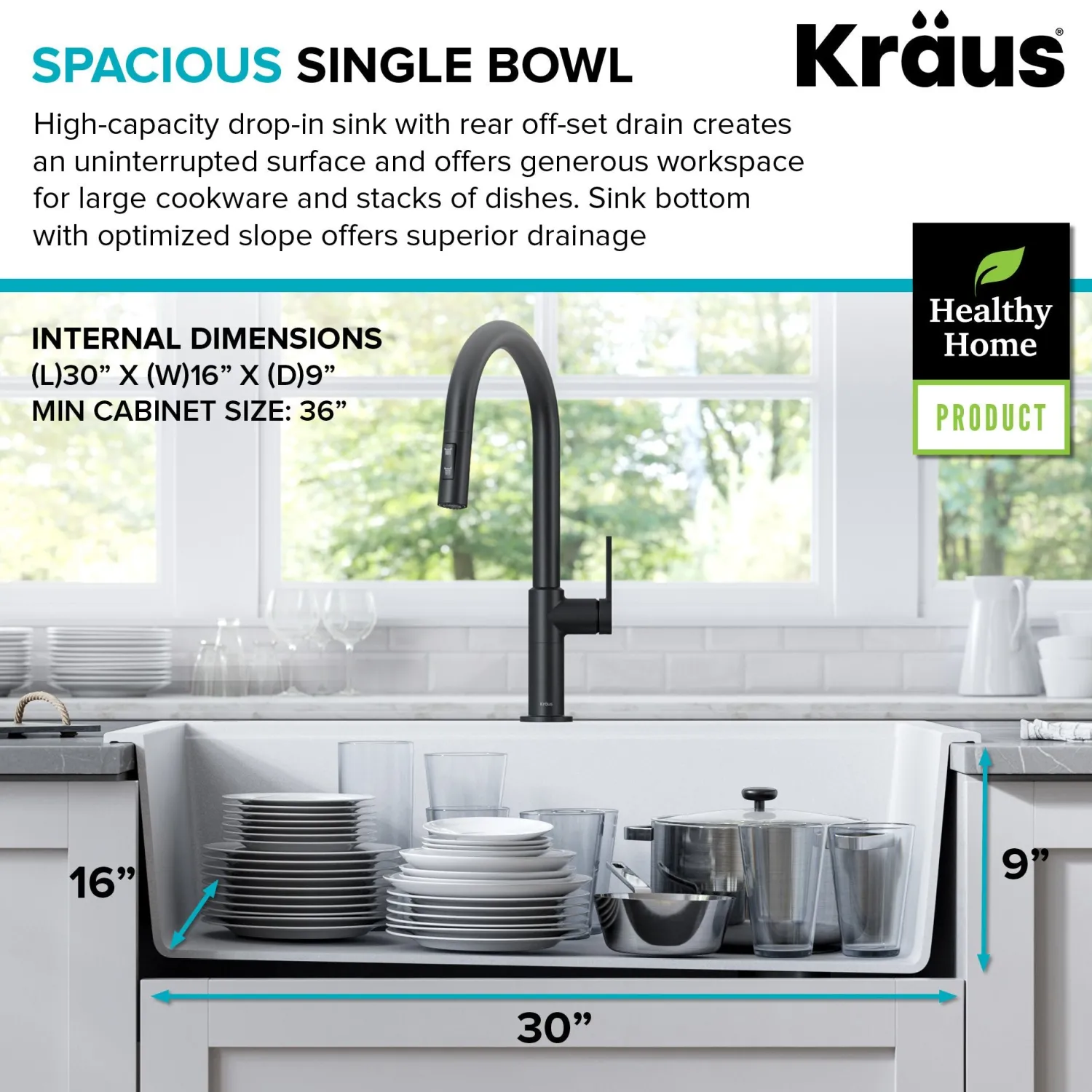New Bellucci Workstation 33" Drop-In Granite Composite Kitchen Sink in White with Accessories Drop-In / Top Mount Sinks|Single Bowl Sinks
