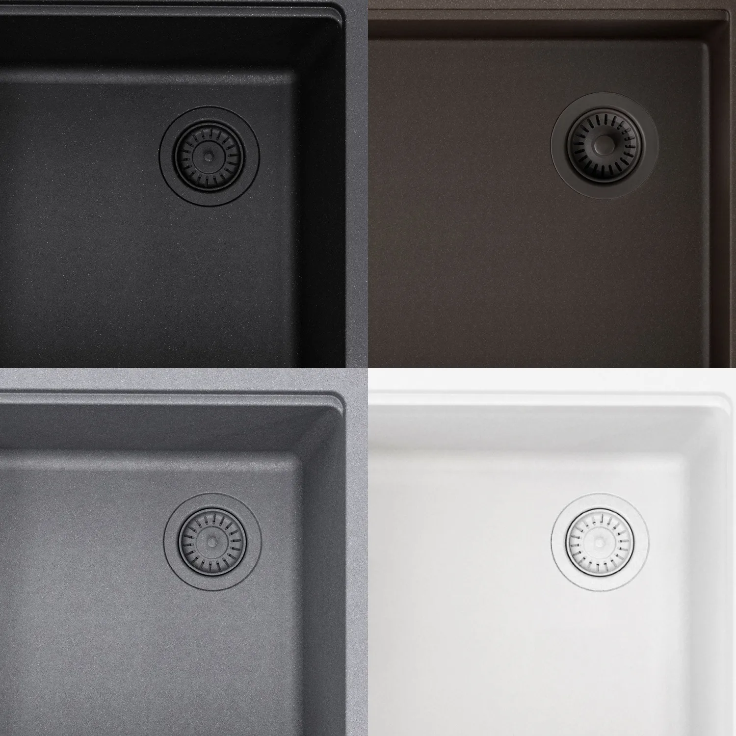 New Bellucci Workstation 33" Undermount Granite Composite Kitchen Sink in Metallic Gray with Accessories Workstation Sinks|Single Bowl Sinks