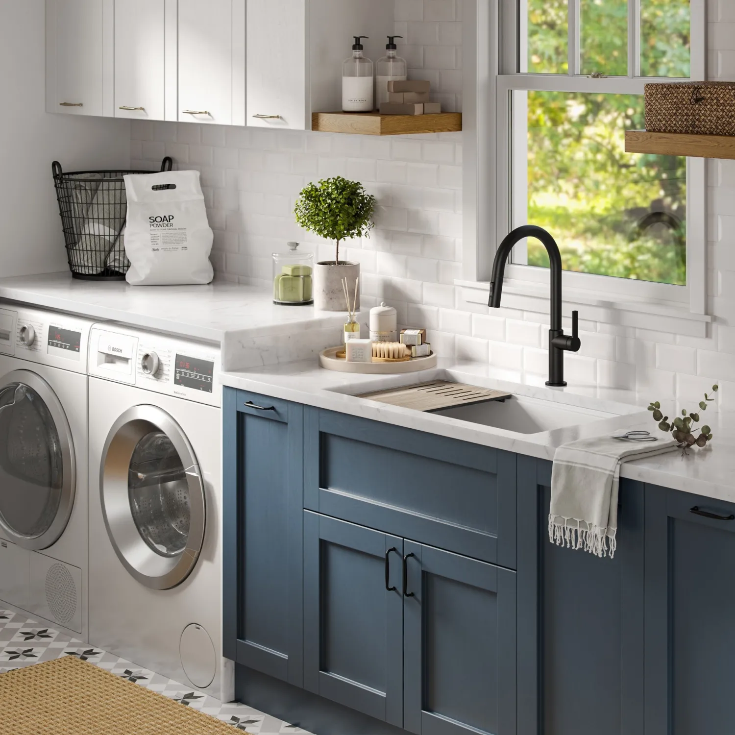 Hot Bellucci Workstation 33" Undermount Granite Composite Kitchen Sink in White with Accessories Single Bowl Sinks|Workstation Sinks