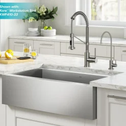 New Bolden Commercial Style Pull-Down Kitchen Faucet and Purita Water Filter Faucet Combo in Spot Free Stainless Steel Single Hole|Water Filter Faucets
