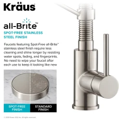 New Bolden Commercial Style Pull-Down Kitchen Faucet and Purita Water Filter Faucet Combo in Spot Free Stainless Steel Single Hole|Water Filter Faucets