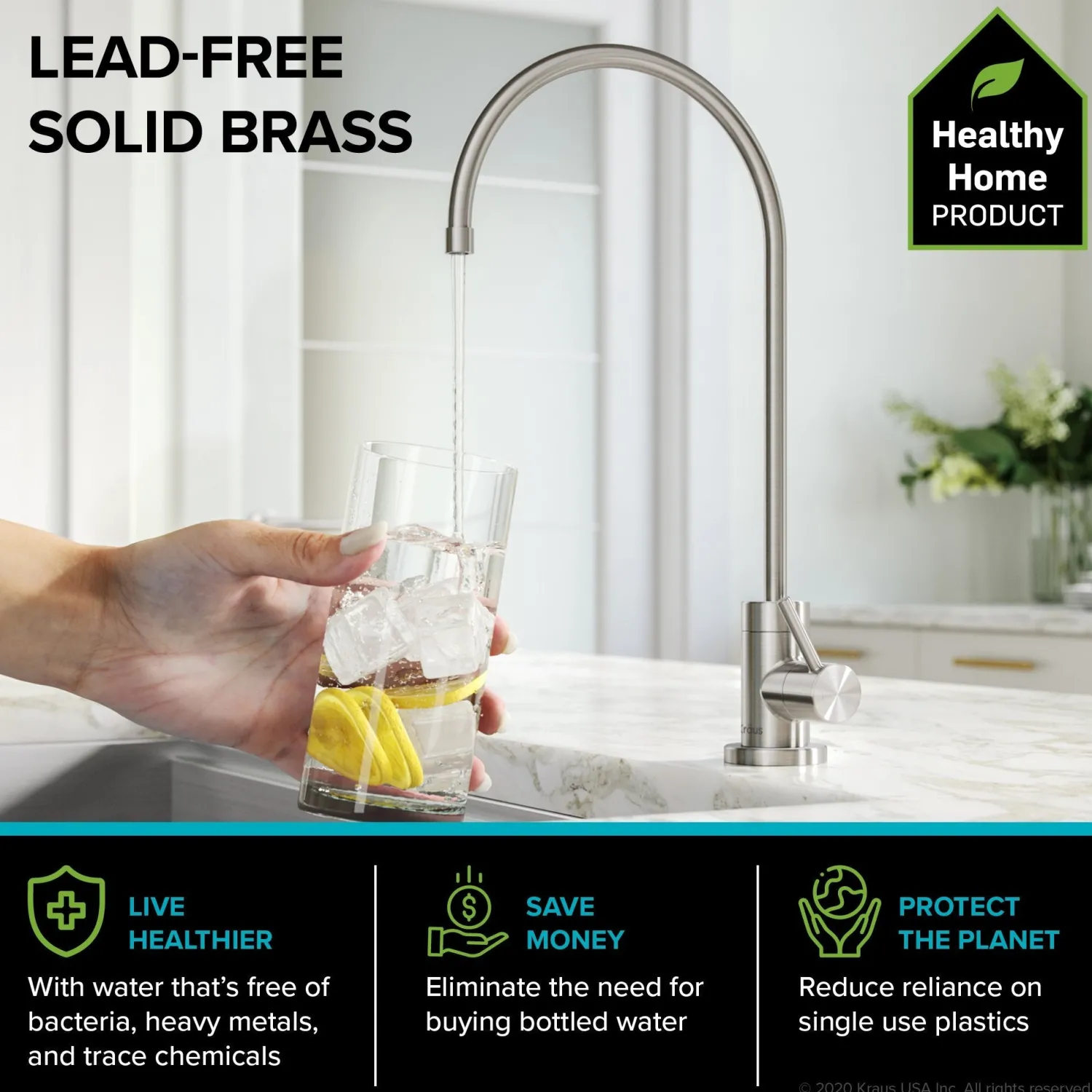 New Bolden Commercial Style Pull-Down Kitchen Faucet and Purita Water Filter Faucet Combo in Spot Free Stainless Steel Single Hole|Water Filter Faucets