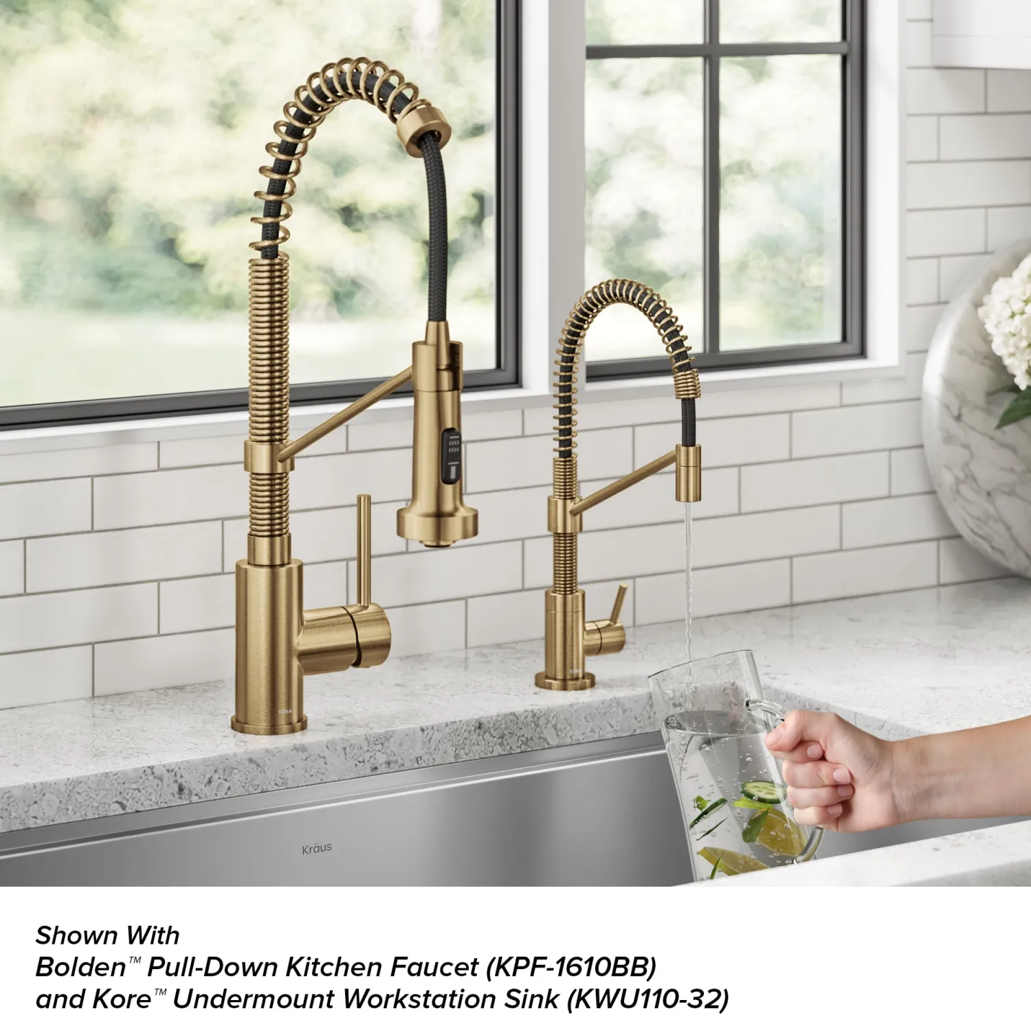 Clearance Bolden Drinking Water Filter Faucet in Brushed Brass Single Hole|Water Filter Faucets