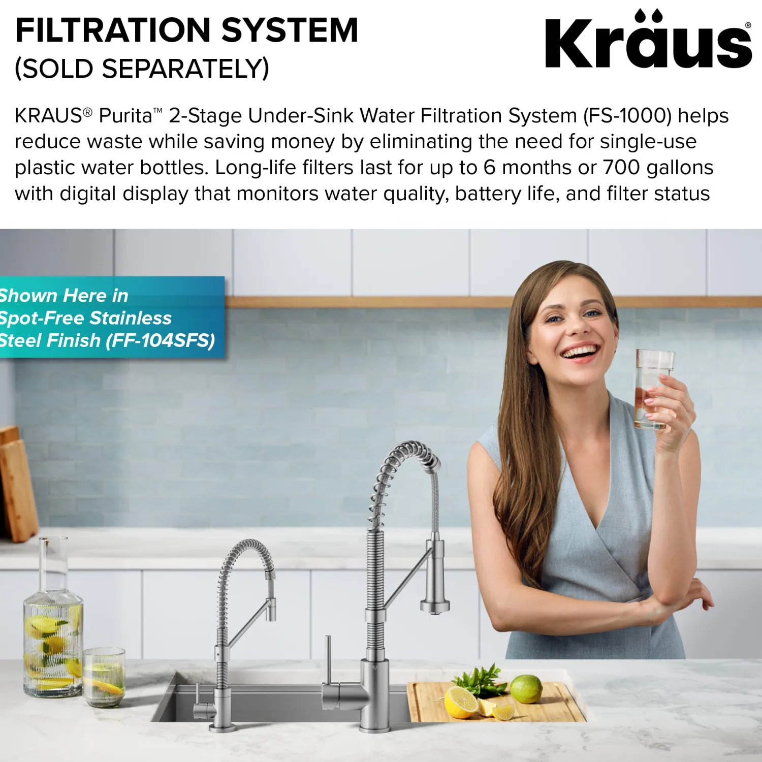 Clearance Bolden Drinking Water Filter Faucet in Brushed Brass Single Hole|Water Filter Faucets