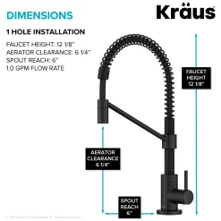 Clearance Bolden Drinking Water Filter Faucet in Matte Black Single Hole|Water Filter Faucets