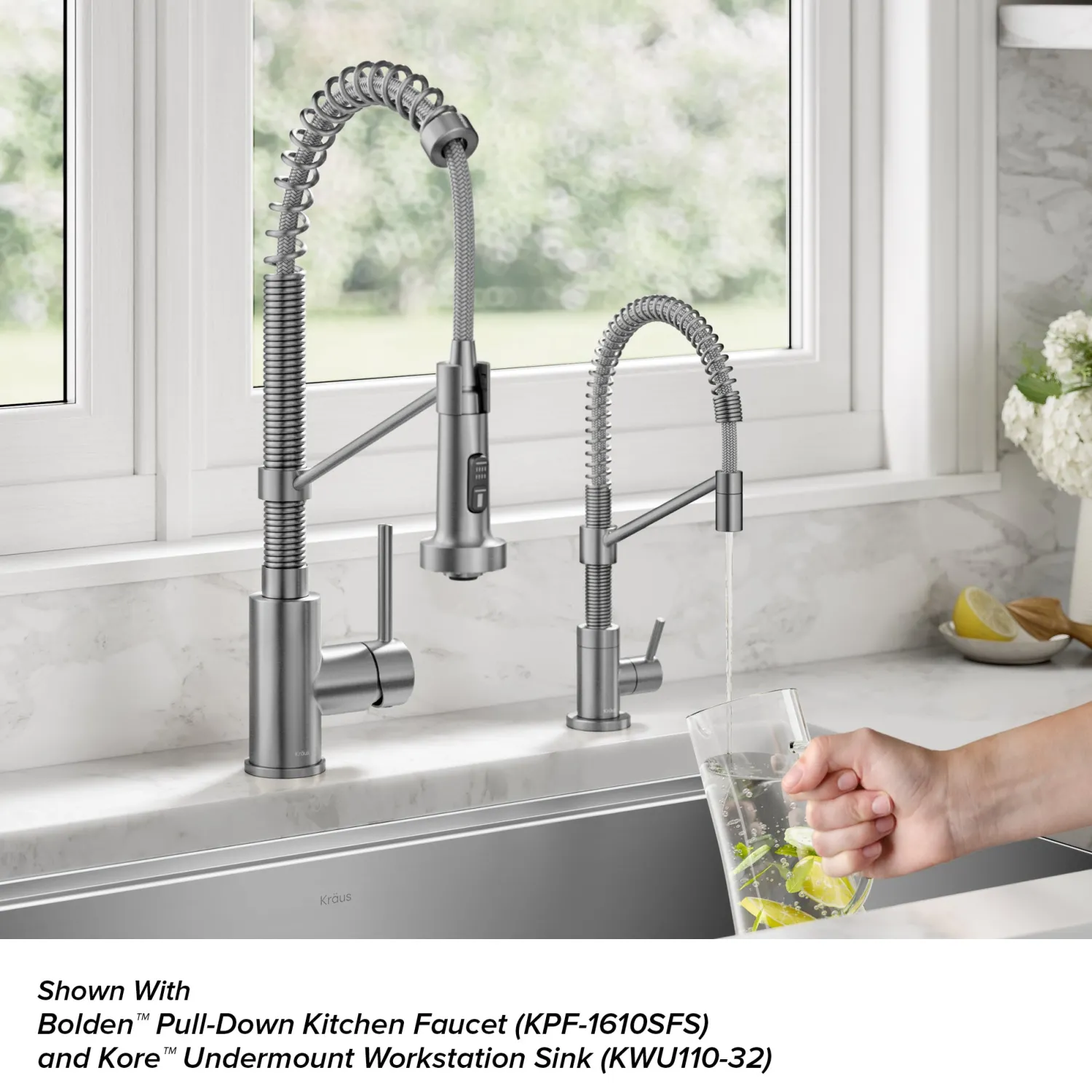 Bolden Drinking Water Filter Faucet in Spot-Free Stainless Single Hole|Water Filter Faucets