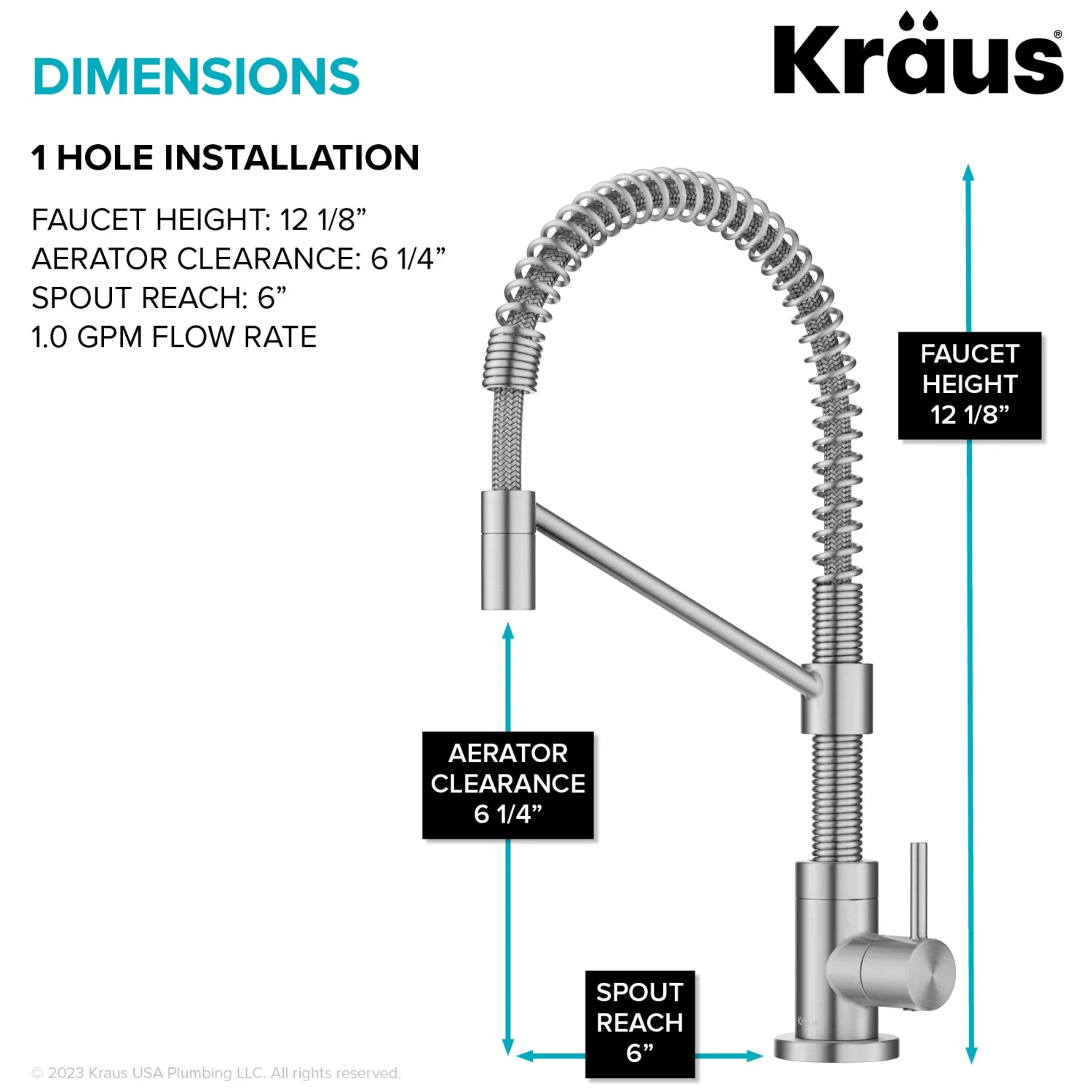 Bolden Drinking Water Filter Faucet in Spot-Free Stainless Single Hole|Water Filter Faucets