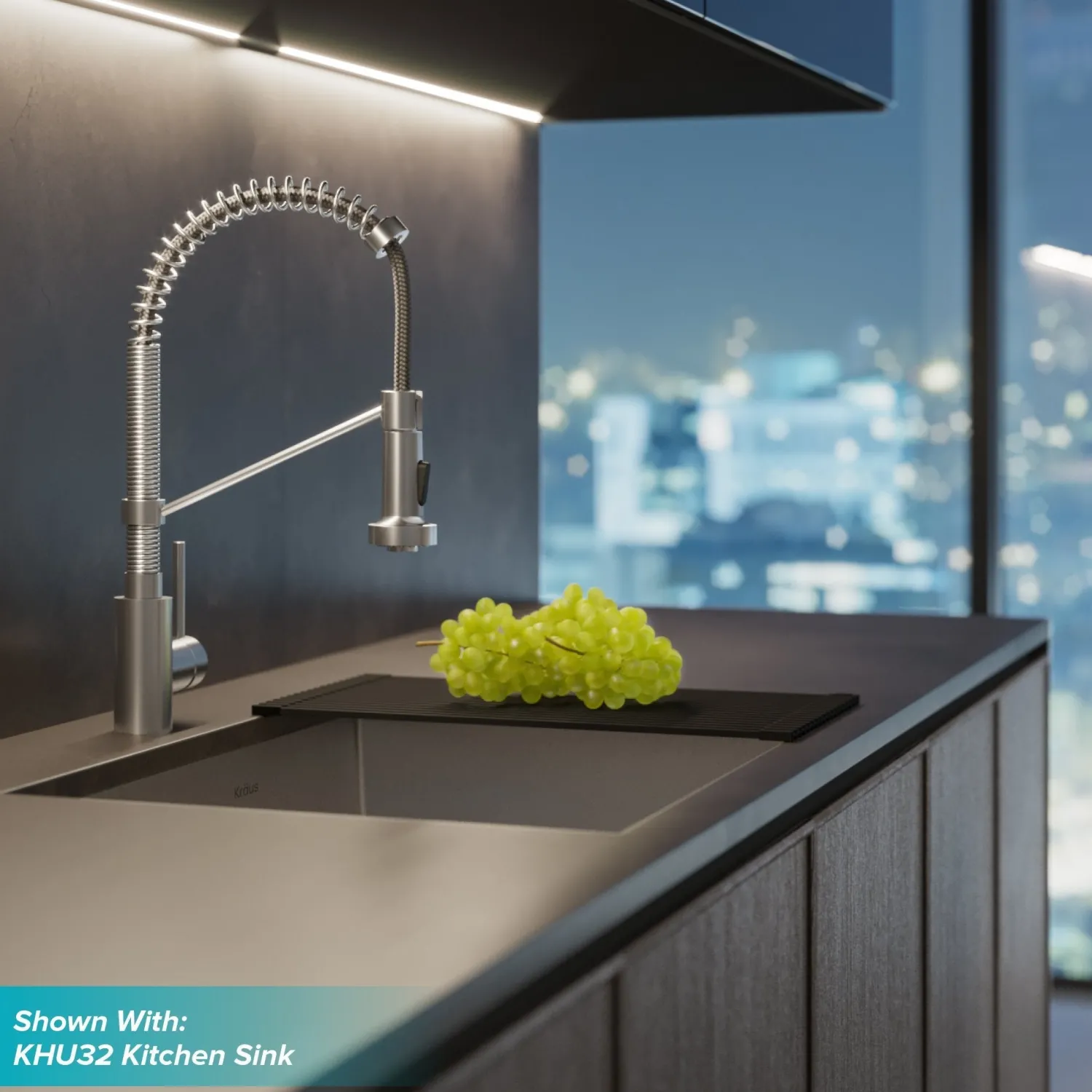 Best Bolden 18-Inch Commercial Kitchen Faucet with Pull-Down Sprayhead in Chrome Single Hole