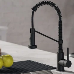 Clearance Bolden 18-Inch Commercial Kitchen Faucet with Pull-Down Sprayhead in Matte Black Single Hole