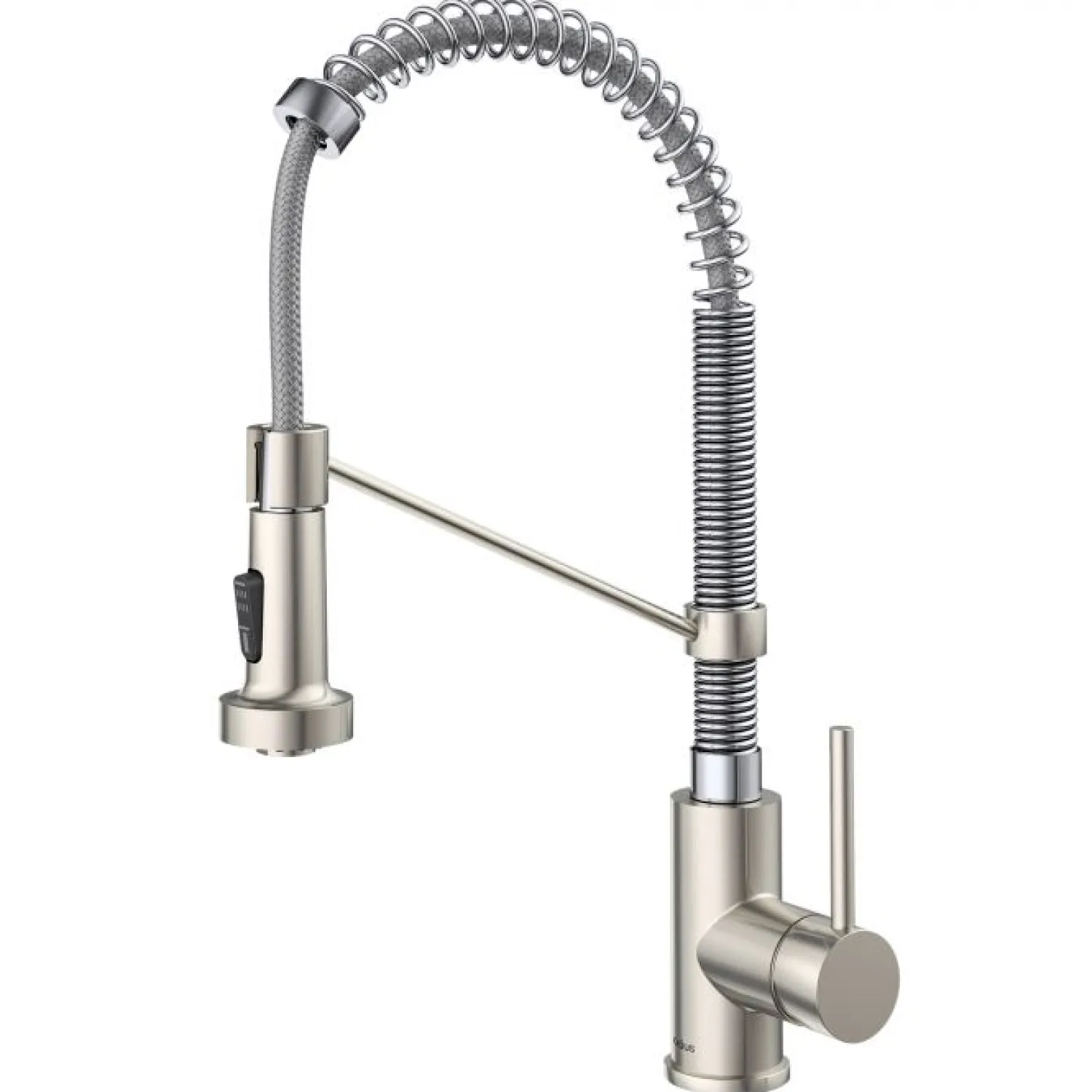 Clearance Bolden 18-Inch Commercial Kitchen Faucet with Pull-Down Sprayhead in Stainless Steel/Chrome Single Hole