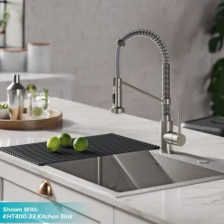 Clearance Bolden 18-Inch Commercial Kitchen Faucet with Pull-Down Sprayhead in Stainless Steel/Chrome Single Hole