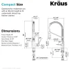 Discount Bolden 18-Inch Commercial Kitchen Faucet with Pull-Down Sprayhead in Brushed Gold Single Hole