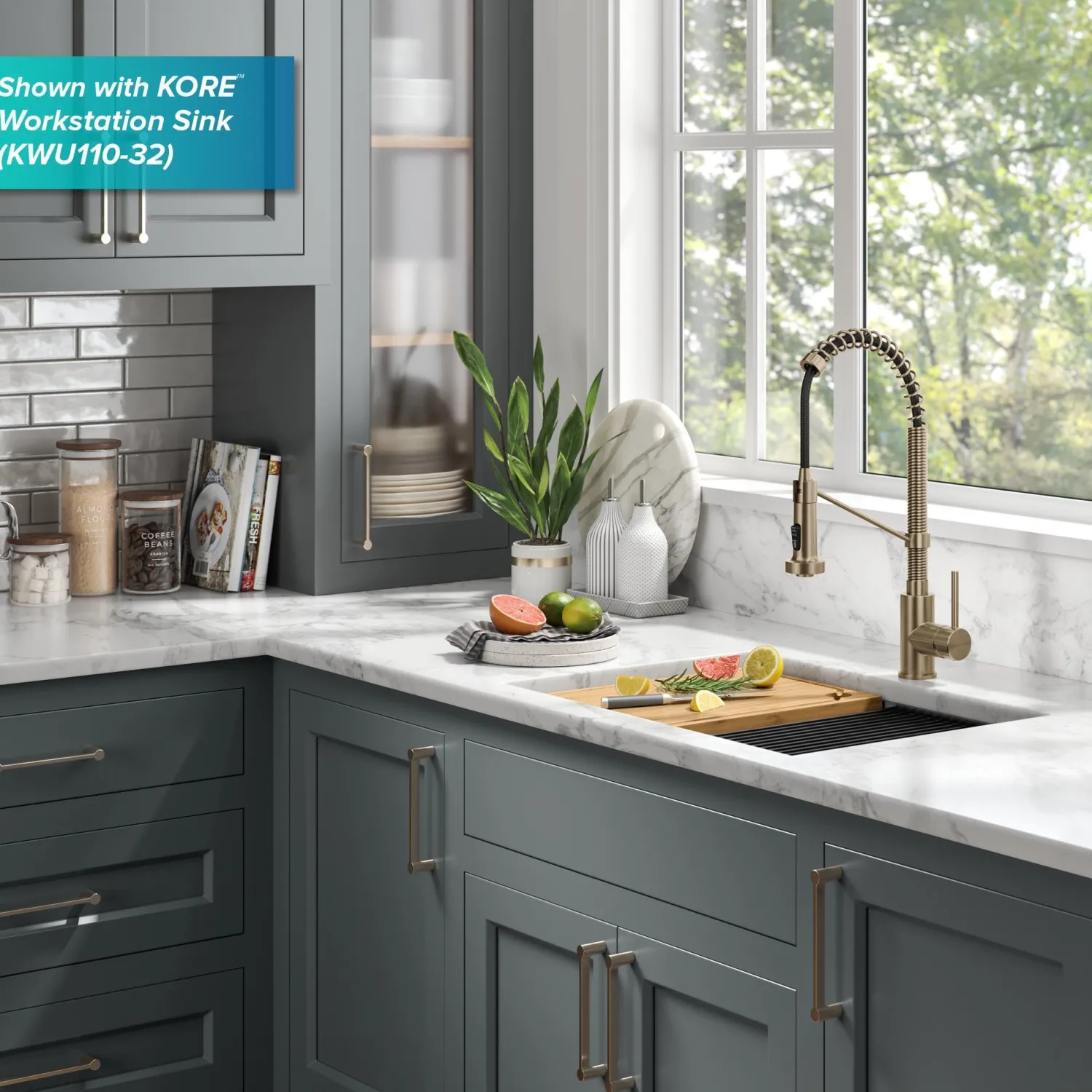Bolden Touchless Pull-Down Single Handle Faucet in Spot Free Antique Champagne Bronze Touchless, Sensor And Tap Activated Kitchen Faucets|Single Hole