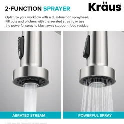 Bolden Touchless Pull-Down Single Handle Faucet in Spot Free Antique Champagne Bronze Touchless, Sensor And Tap Activated Kitchen Faucets|Single Hole