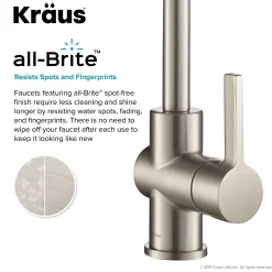 Outlet Britt Commercial Style Kitchen Faucet in All-Brite Spot Free Stainless Steel Single Hole