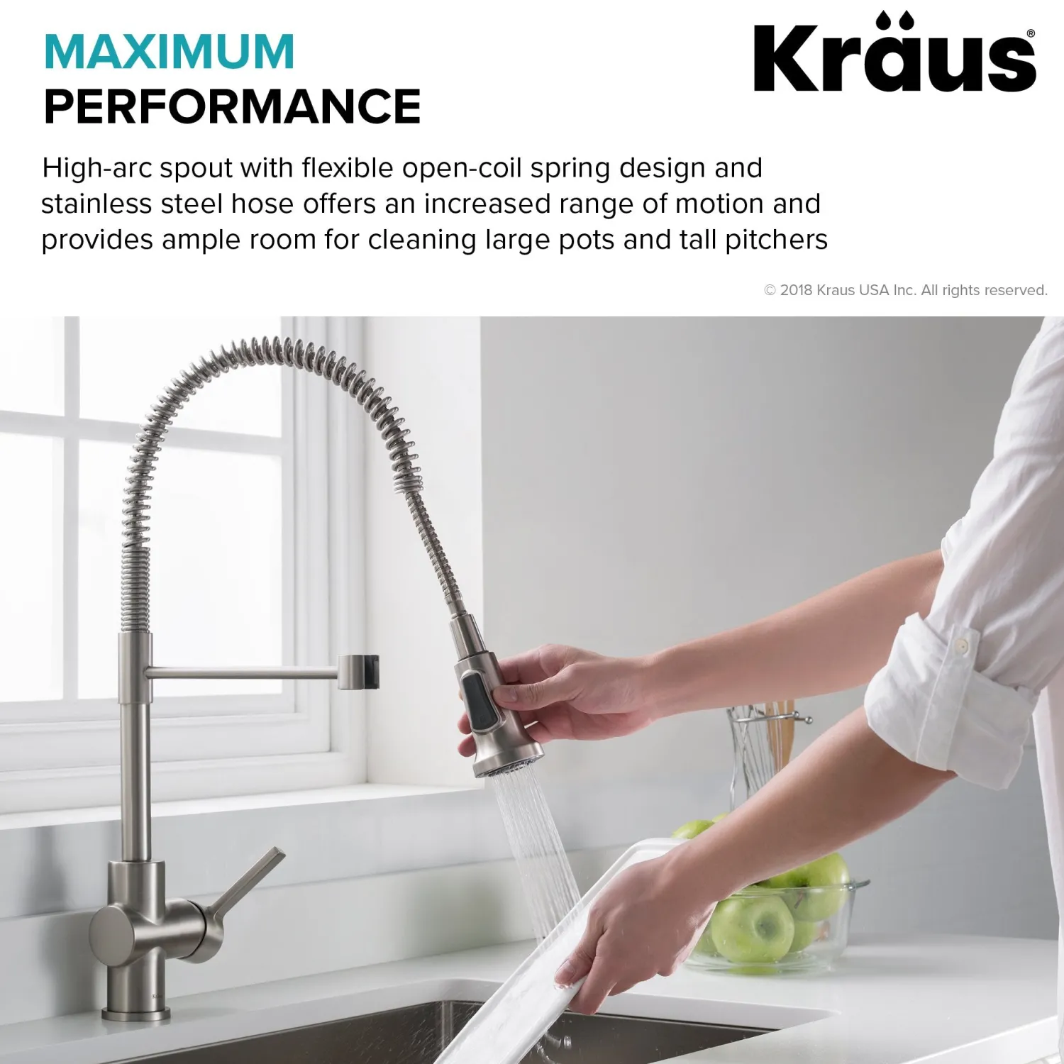 Online Britt Commercial Style Kitchen Faucet in Brushed Gold Single Hole