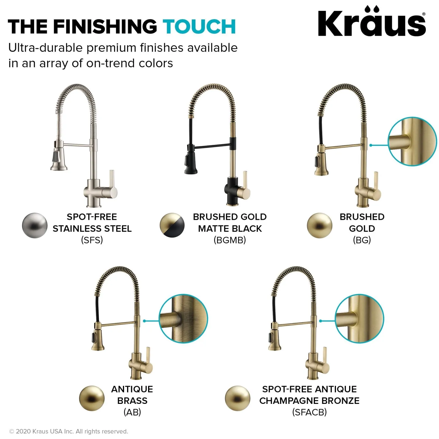 Britt Commercial Style Kitchen Faucet in Spot Free Antique Champagne Bronze Single Hole