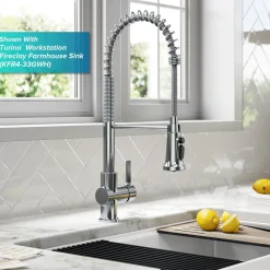 Online Britt Commercial Style Kitchen Faucet with Integrated Water Filter Spout in Chrome Water Filter Faucets