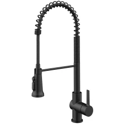 New Britt Commercial Style Kitchen Faucet with Integrated Water Filter Spout in Matte Black Water Filter Faucets