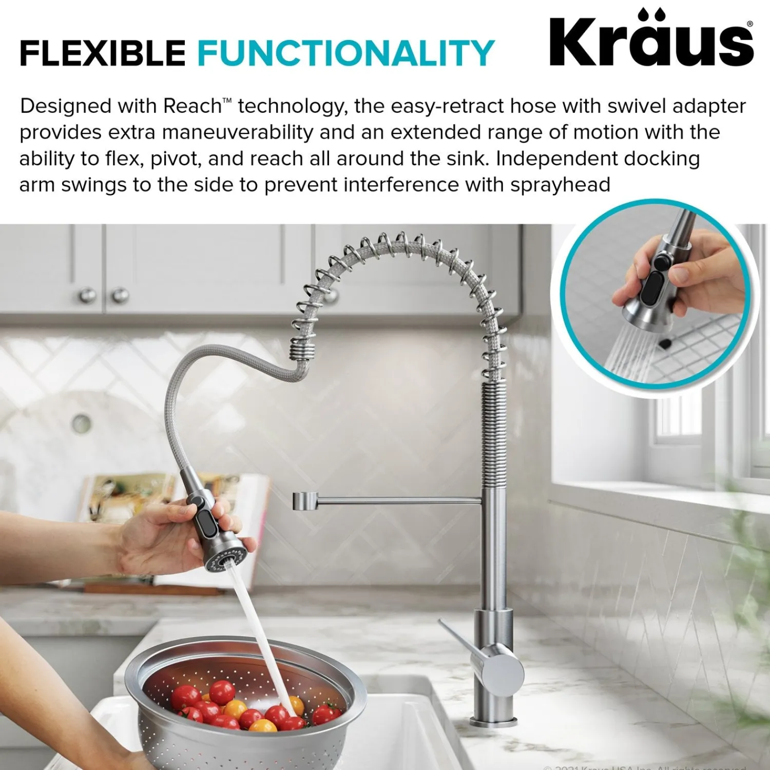 New Britt Commercial Style Kitchen Faucet with Integrated Water Filter Spout in Matte Black Water Filter Faucets