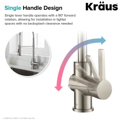 Discount Britt Single Handle Commercial Kitchen Faucet with Deck Plate and Soap Dispenser in all-Brite Spot Free Stainless Steel Single Hole