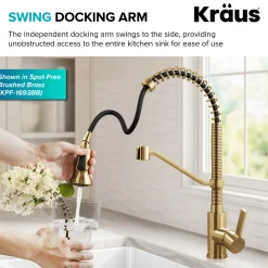 Britt Single Handle Pull Down Kitchen Faucet in Matte Black Single Hole