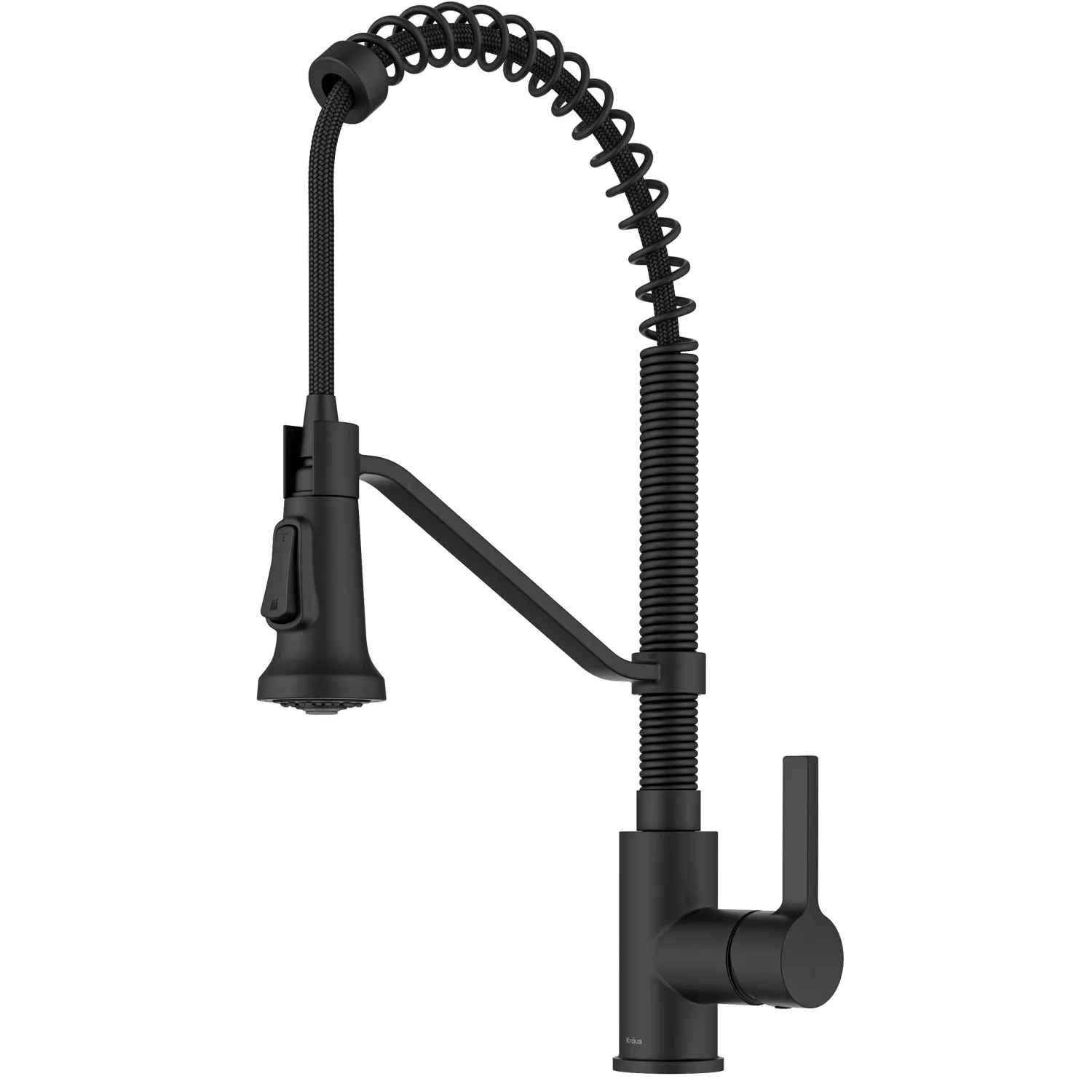 Britt Single Handle Pull Down Kitchen Faucet in Matte Black Single Hole