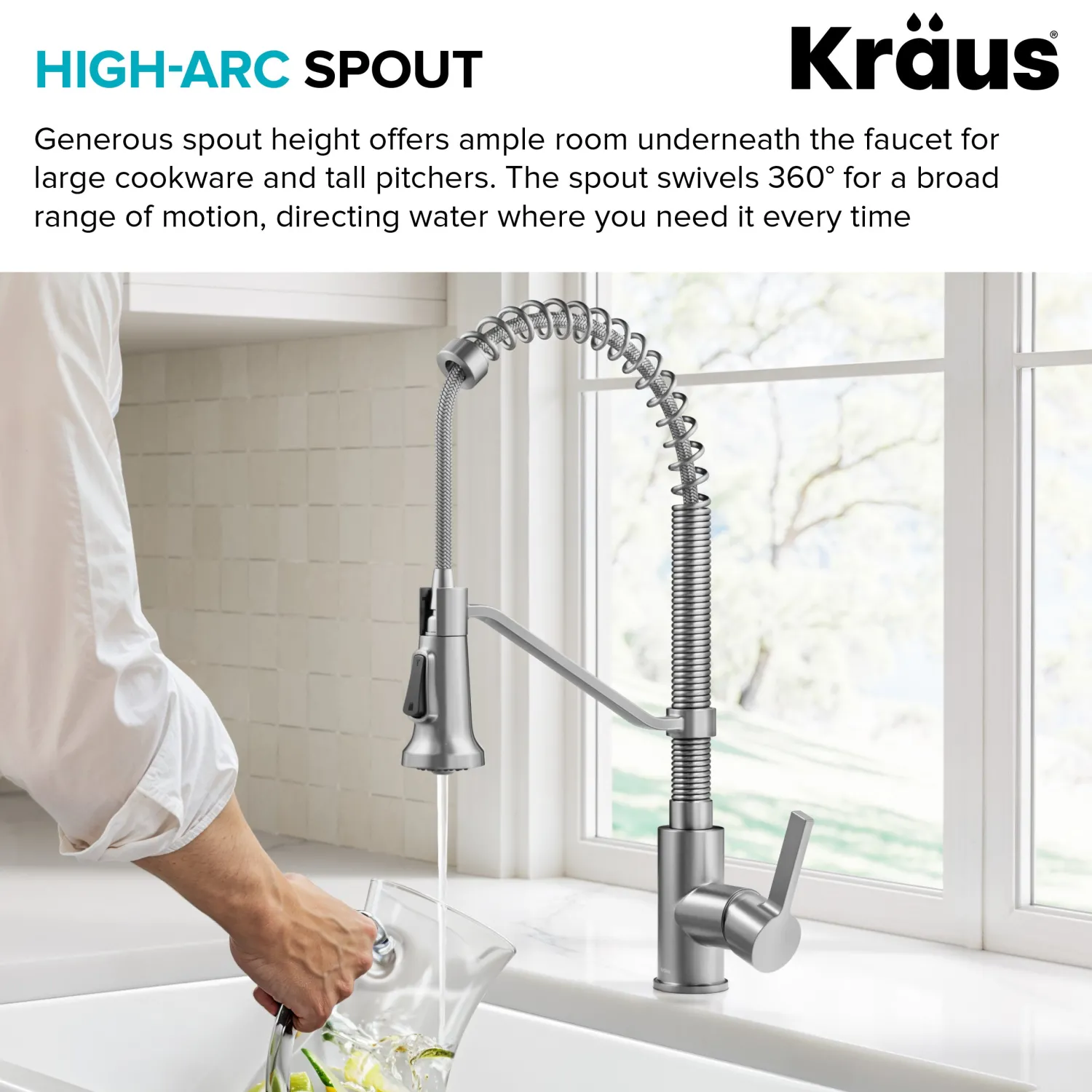 Clearance Britt Single Handle Pull Down Kitchen Faucet in Spot-Free Stainless Steel Single Hole
