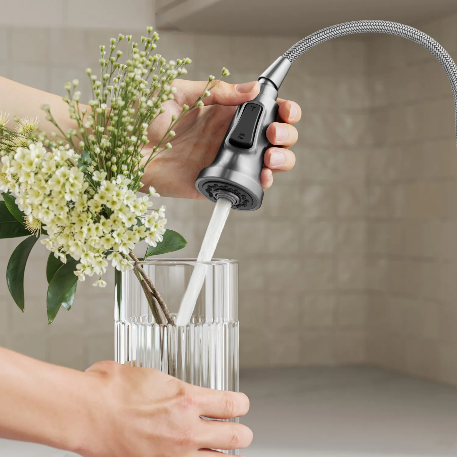 Clearance Britt Single Handle Pull Down Kitchen Faucet in Spot-Free Stainless Steel Single Hole