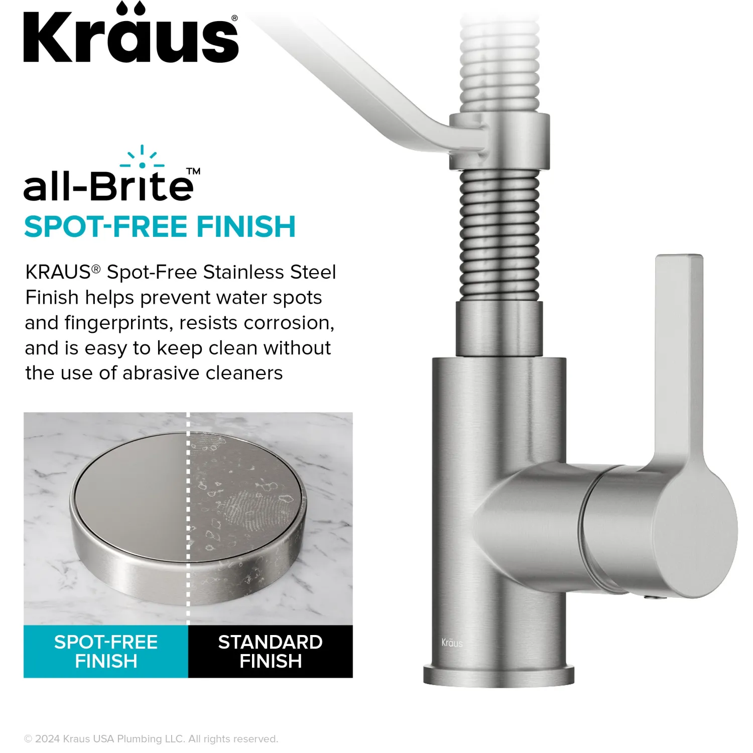 Clearance Britt Single Handle Pull Down Kitchen Faucet in Spot-Free Stainless Steel Single Hole