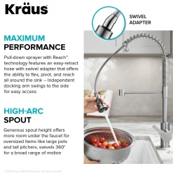 Britt Touchless Pull-Down Single Handle Faucet in Matte Black Touchless, Sensor And Tap Activated Kitchen Faucets|Single Hole