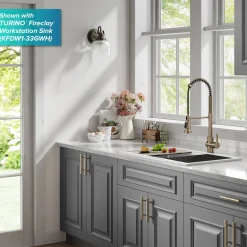 Hot Britt Touchless Pull-Down Single Handle Faucet in Spot Free Antique Champagne Bronze Touchless, Sensor And Tap Activated Kitchen Faucets|Single Hole