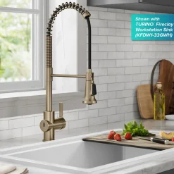 Hot Britt Touchless Pull-Down Single Handle Faucet in Spot Free Antique Champagne Bronze Touchless, Sensor And Tap Activated Kitchen Faucets|Single Hole