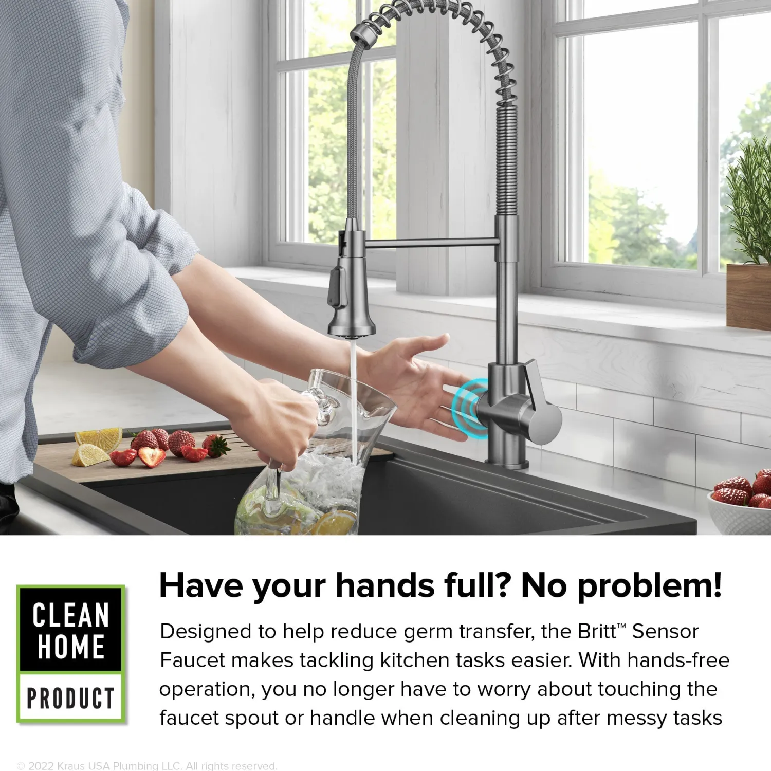 Best Britt Touchless Pull-Down Single Handle Faucet in Spot Free Stainless Steel Touchless, Sensor And Tap Activated Kitchen Faucets|Single Hole