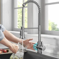 Best Britt Touchless Pull-Down Single Handle Faucet in Spot Free Stainless Steel Touchless, Sensor And Tap Activated Kitchen Faucets|Single Hole