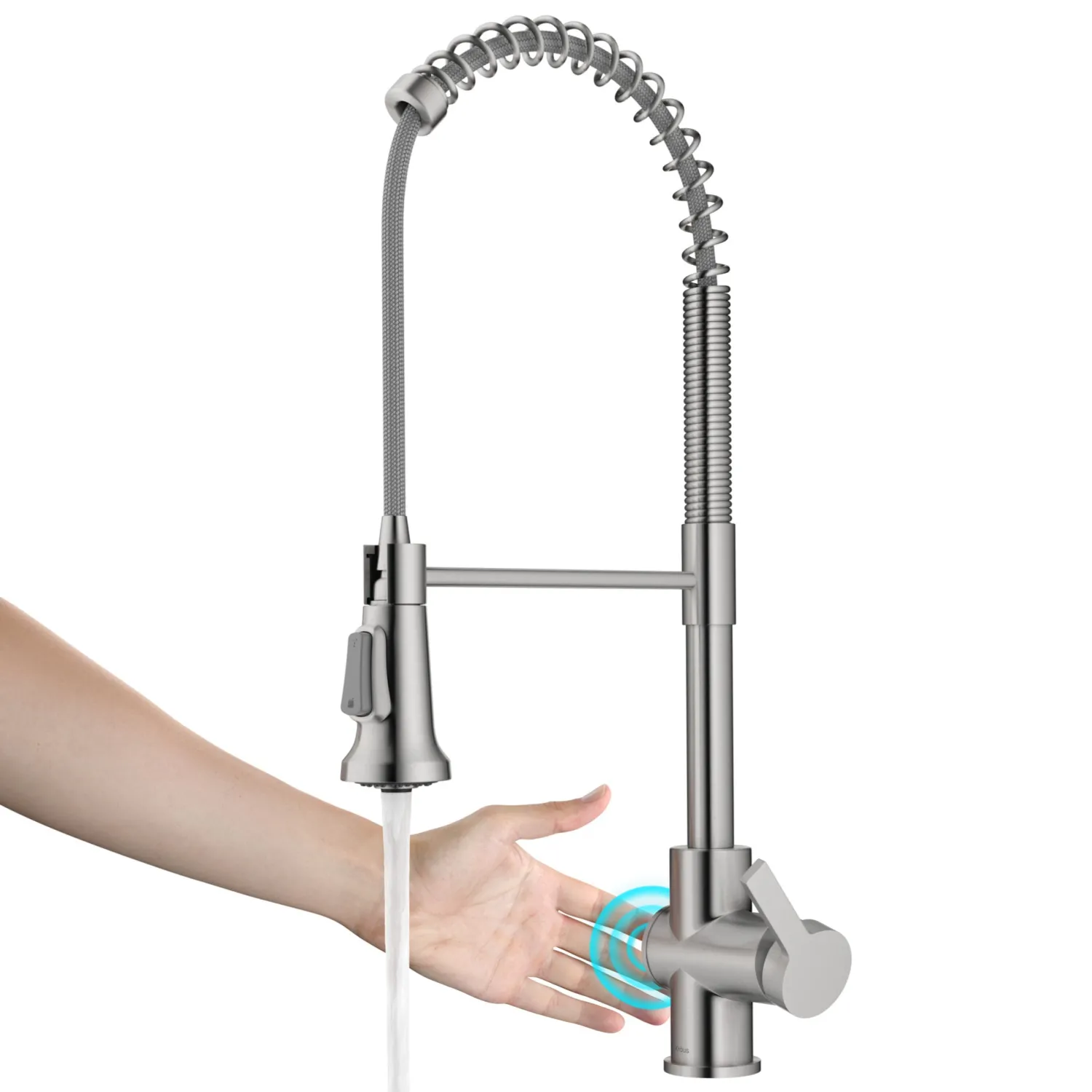 Best Britt Touchless Pull-Down Single Handle Faucet in Spot Free Stainless Steel Touchless, Sensor And Tap Activated Kitchen Faucets|Single Hole