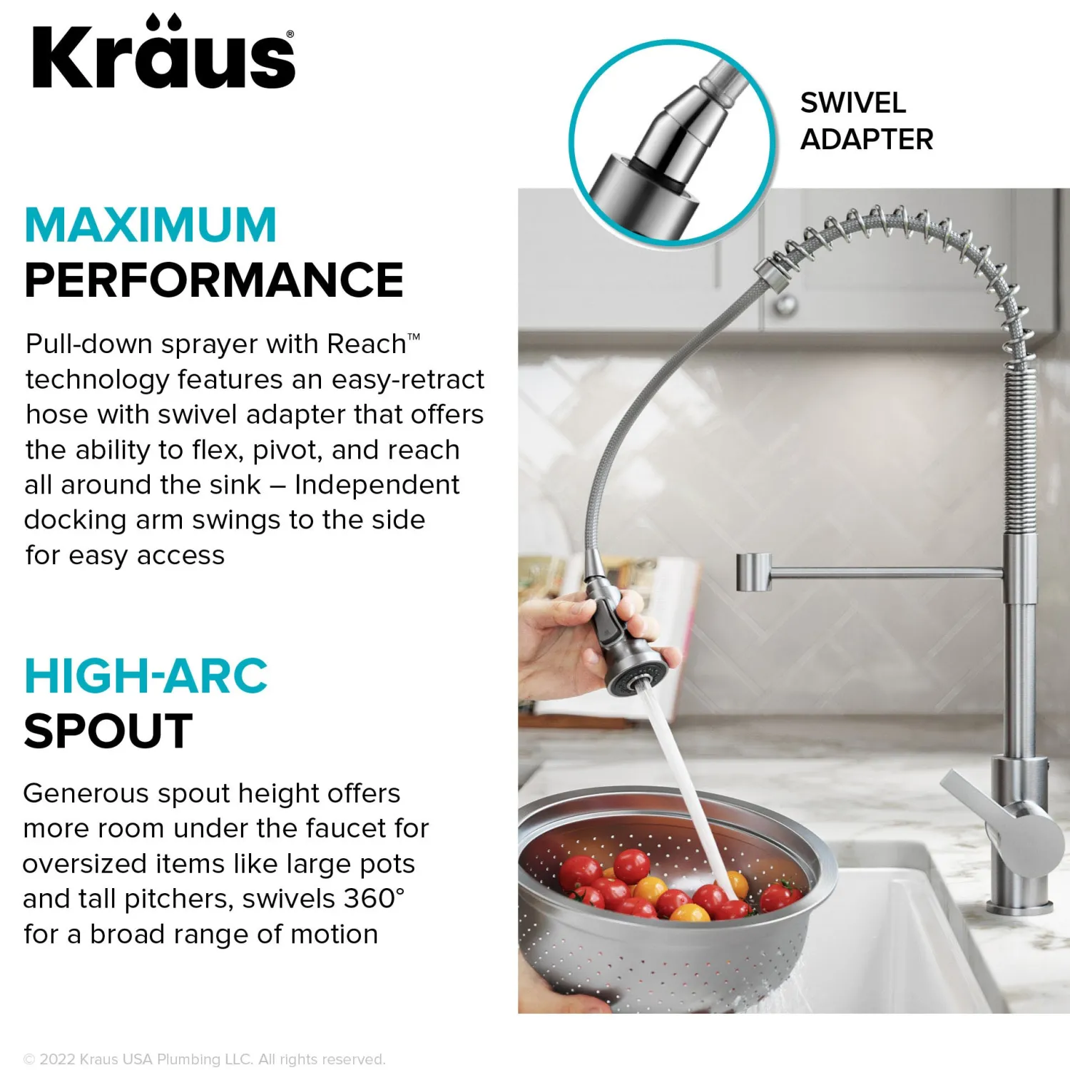 Best Britt Touchless Pull-Down Single Handle Faucet in Spot Free Stainless Steel Touchless, Sensor And Tap Activated Kitchen Faucets|Single Hole