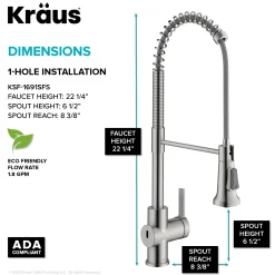 Best Britt Touchless Pull-Down Single Handle Faucet in Spot Free Stainless Steel Touchless, Sensor And Tap Activated Kitchen Faucets|Single Hole