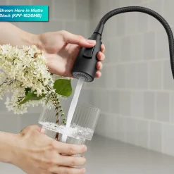 Best Coda Commercial Style Single Handle Pull Down Kitchen Faucet in Brushed Brass Single Hole