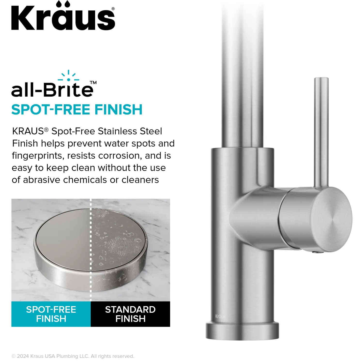 Sale Coda Single Handle Pull Down Kitchen Faucet in Spot-Free Stainless Steel Single Hole