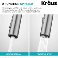 Best Contemporary Bridge Kitchen Faucet with Spray-Head in Spot-Free Stainless Bridge Faucets