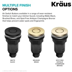 Outlet Contemporary Flat Top Garbage Disposal Air Switch Button Matte Black Garbage Disposals & Parts